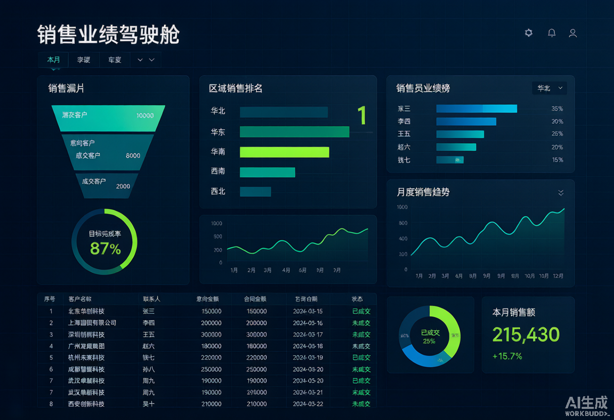 销售业绩驾驶舱